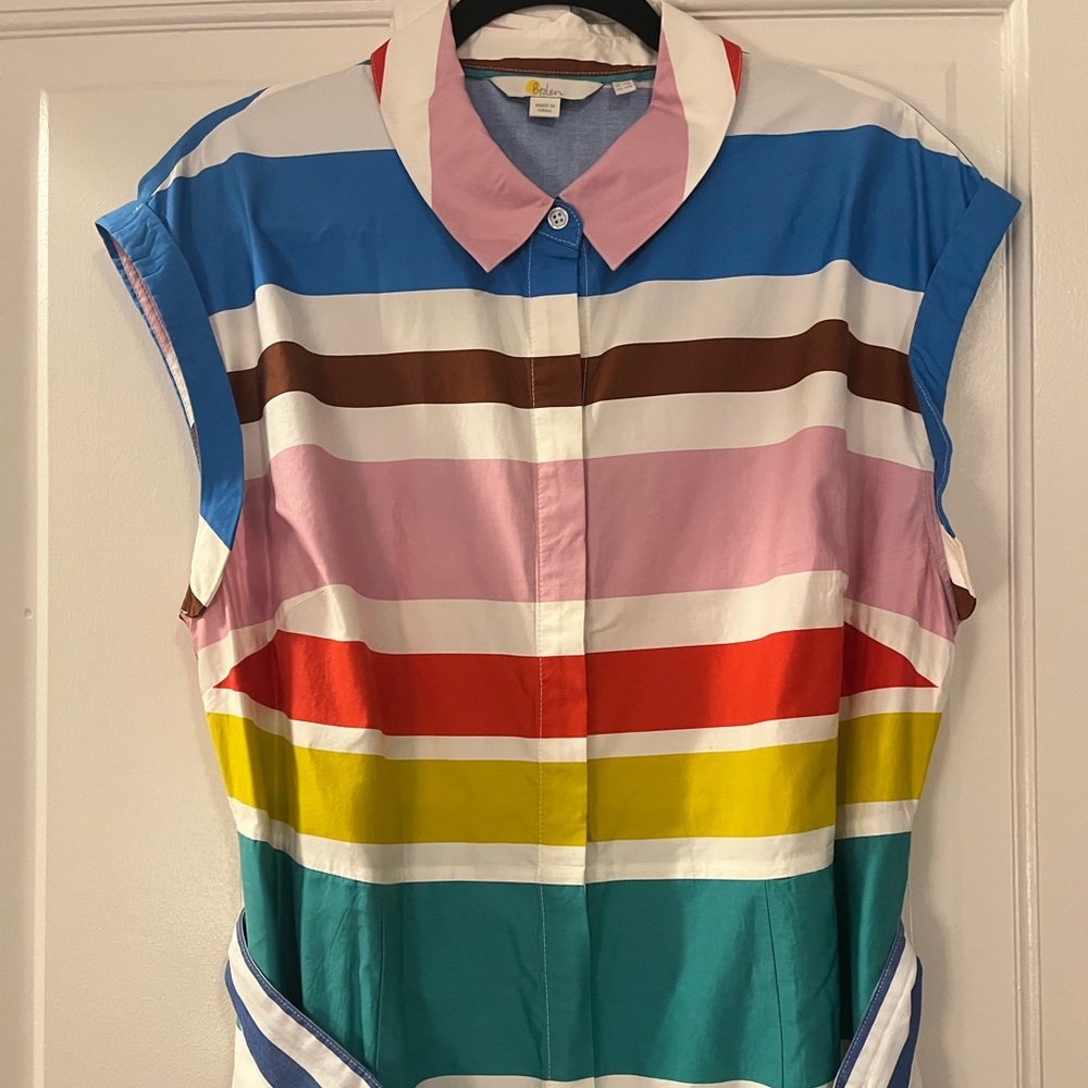 Colorful Striped Boden Dress - 14